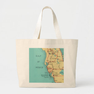 Bolsa Tote Grande Boca Grande Useppa Island Florida Map Big Tote Bag