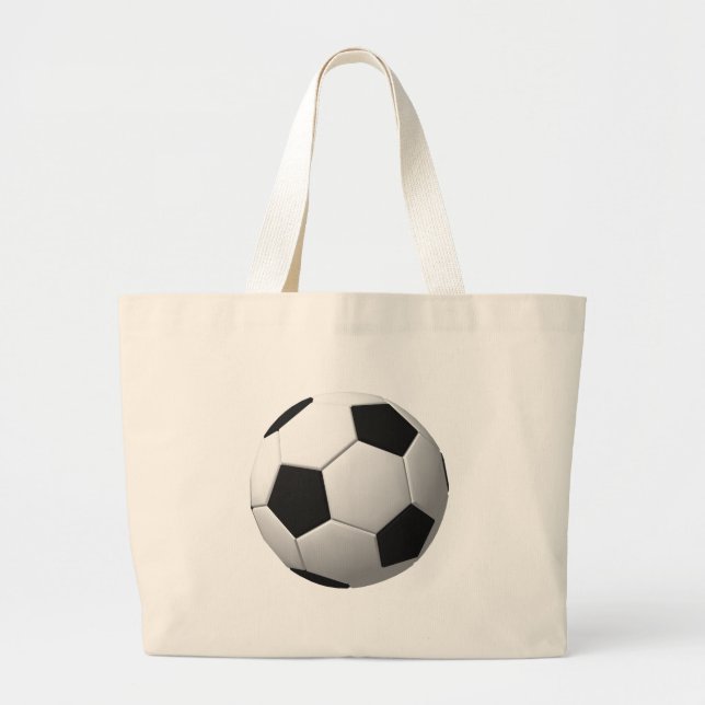 Bolsa Tote Grande Bola de futebol: (Frente)