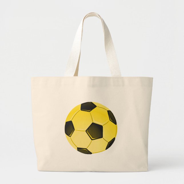 Bolsa Tote Grande Bola ou Futebol Americano Amarelo (Frente)