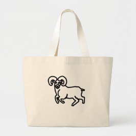 Bolsa Tote Grande Bold Ram Zodiac Tote Bag