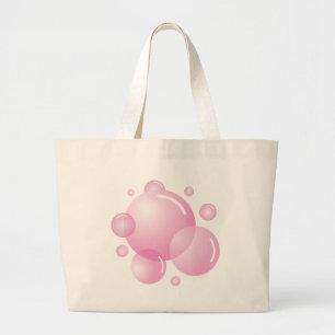 Bolsa Tote Grande Bolhas de sabão rosa