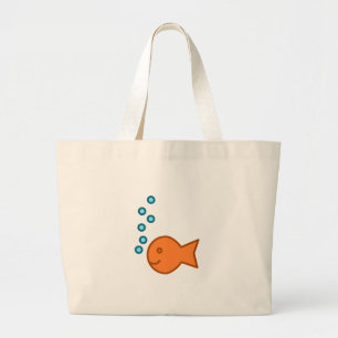 Bolsa Tote Grande Bolhas do peixe dourado