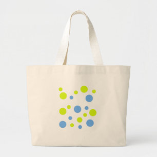 Bolsa Tote Grande Bolhas Felizes Funky Amarelas Azuis