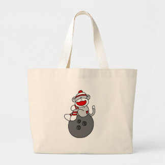 Bolsa Tote Grande Boliche do macaco da peúga