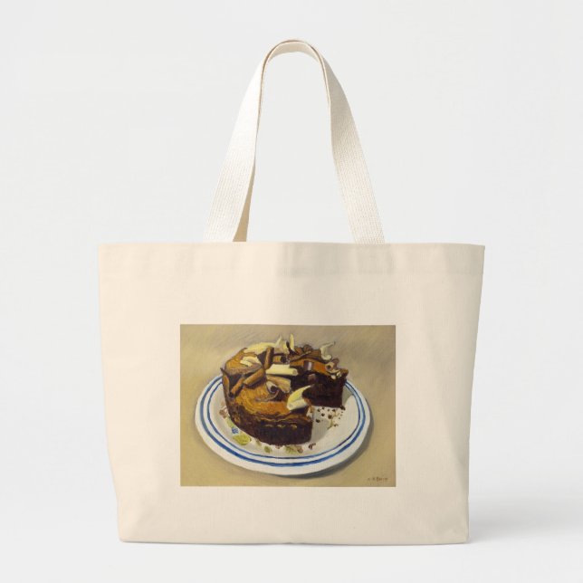 Bolsa Tote Grande Bolo de chocolate (Frente)