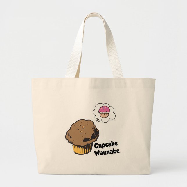 Bolsa Tote Grande Bolo de Copo Queridinho Muffin (Frente)