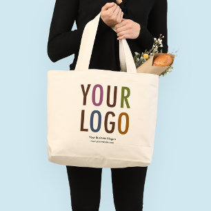 Bolsa Tote Grande Bolsa de Algodão Personalizada Grande com Logo Sem