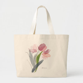 Bolsa Tote Grande Bolsa Grande de Tule Floral Feminina Folhas Verdes