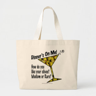 Bolsa Tote Grande BOLSAS COCKTAIL Jantam! Azeitonas? Médio ou Raro?