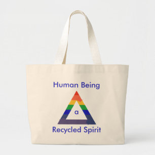 Bolsa Tote Grande bolsas de canvas Espírito reciclado
