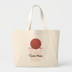 Bolsa Tote Grande Bolsas de canvas personalizadas de nome da equipe