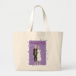 Bolsa Tote Grande Bolsas de Lona de Noiva de Halloween