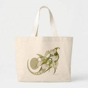 Bolsa Tote Grande Bolsas de Orquídea Brassavola