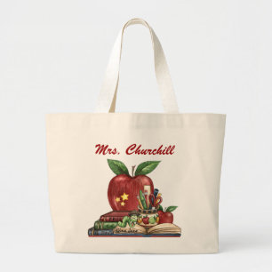 Bolsa Tote Grande Bolsas de professores - Bookworm - SRF