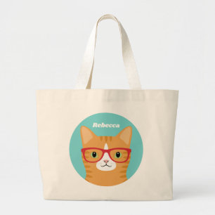 Bolsa Tote Grande Bolsas de Transporte de Gato Listrado
