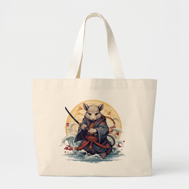 Bolsa Tote Grande Bolsas Femininas Samurai Rat (Frente)