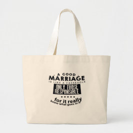 Bolsa Tote Grande Bom Casamento é Como uma Caçarola 