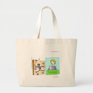 Bolsa Tote Grande Boneco de Teste de Colisão Engraçado