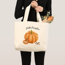 Bolsa Tote Grande Bonita Alô Pumpkin Spice Cozy Fall