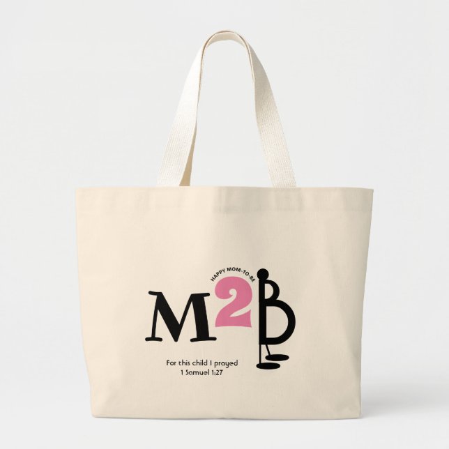 Bolsa Tote Grande Bonita Mãe Do M2B Para Ser Cristã (Frente)