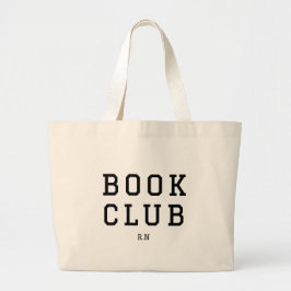Bolsa Tote Grande Book Club Monogram Gift For Readers