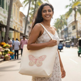 Bolsa Tote Grande Borboleta Grande Saco de Toque