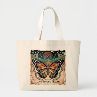 Bolsa Tote Grande Borboleta Maya LGBTQ | Rainbow Pride