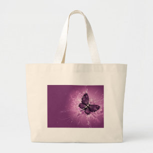 BOLSA TOTE GRANDE BORBOLETA ROXA