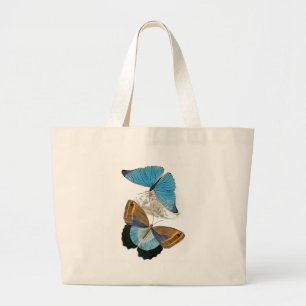 Bolsa Tote Grande Borboletas - Azul