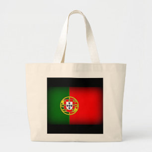 Bolsa Tote Grande Bordo Negro de Bandeira Portugal