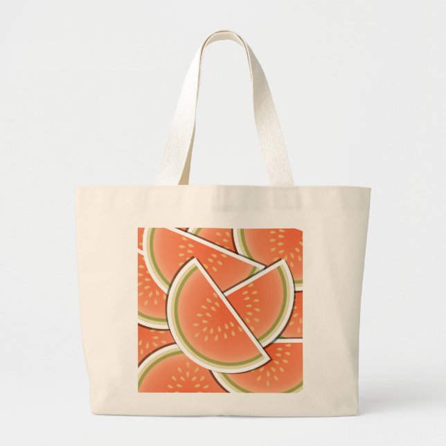 Bolsa Tote Grande Borras de melão fungo (Frente)
