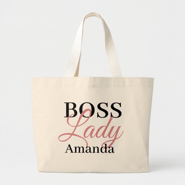 Bolsa Tote Grande Boss Lady Personalizada (Frente)