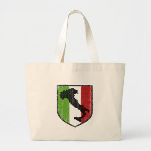 Bolsa Tote Grande Bota italiana da crista da bandeira medieval
