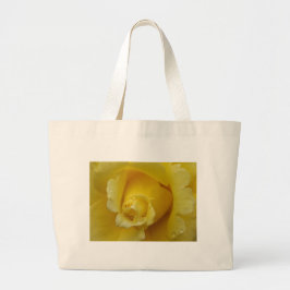 Bolsa Tote Grande Botão de rosa amarelo