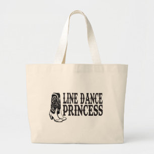 Bolsa Tote Grande Botas de Cowboy Dança em Linha Música Country
