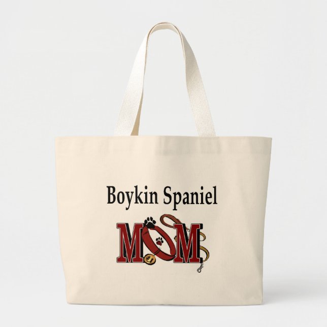 Bolsa Tote Grande Boykin Spaniel Dog MOM (Frente)