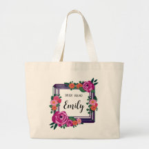 Brag de Tote de Frame Floral de Bridesmaid Gift