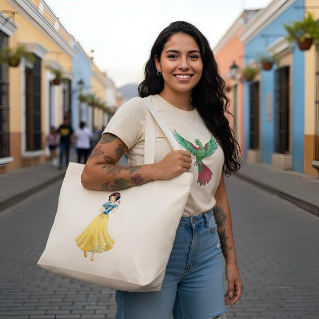Bolsa Tote Grande Branca de Neve (Criador carregado)