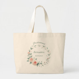 Bolsa Tote Grande Branca Rosa Rosa Rosa Personalizada Rosa Rosa Tote