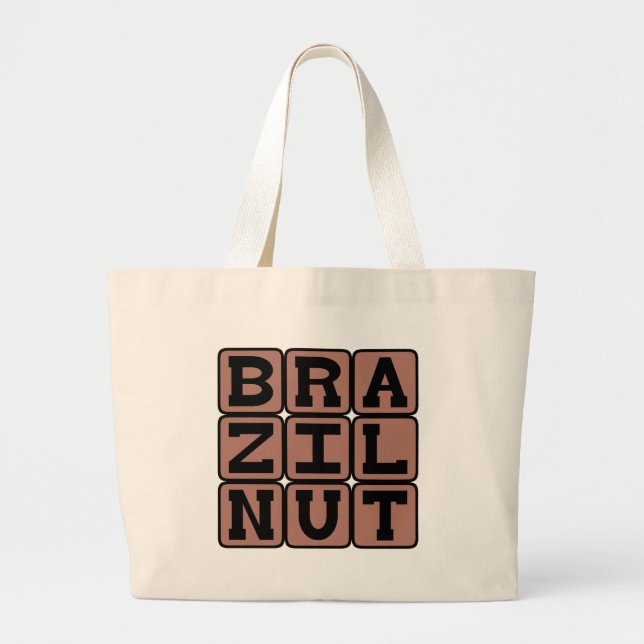 Bolsa Tote Grande Brasil Nut, Legume (Frente)
