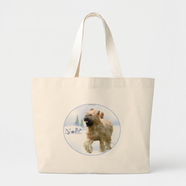 Bolsa Tote Grande Briard Noel (Frente)