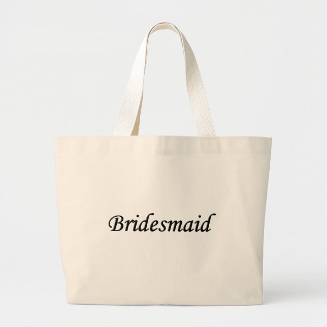 Bolsa Tote Grande Bridesmaid Black w Cinza (Frente)