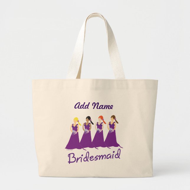 Bolsa Tote Grande Bridesmaids in Purple (Frente)