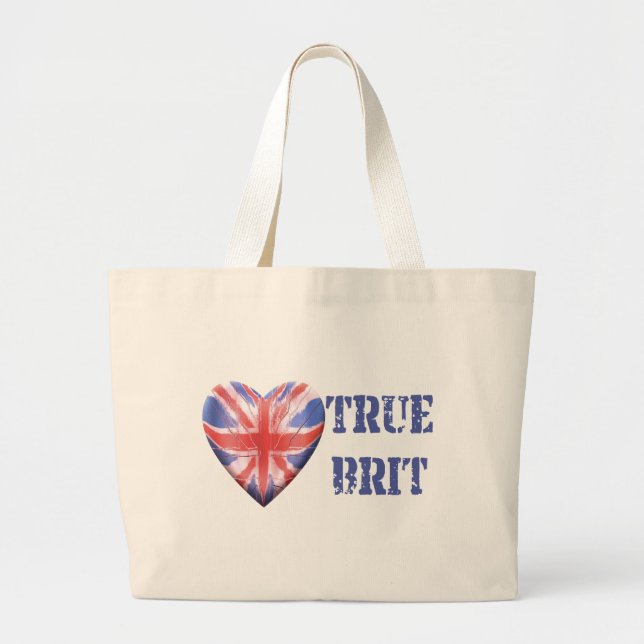 Bolsa Tote Grande Británico verdadeiro (Frente)