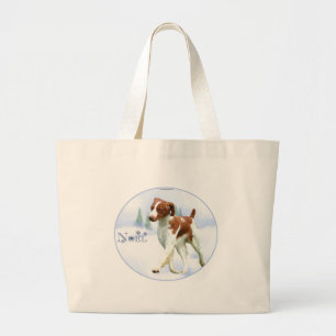 Bolsa Tote Grande Brittany Spaniel Noel