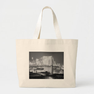 Bolsa Tote Grande Brooklyn Bridge New York EUA
