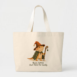 Bolsa Tote Grande Bruxa Básica Aqui Só Pelo Doce Dragão Barbudo