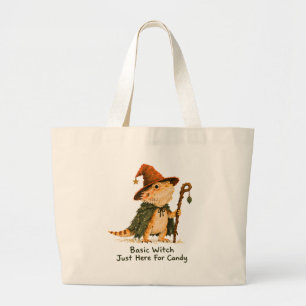 Bolsa Tote Grande Bruxa Básica Aqui Só Pelo Doce Dragão Barbudo    