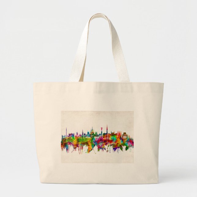 Bolsa Tote Grande Budapest Hungria Skyline (Frente)