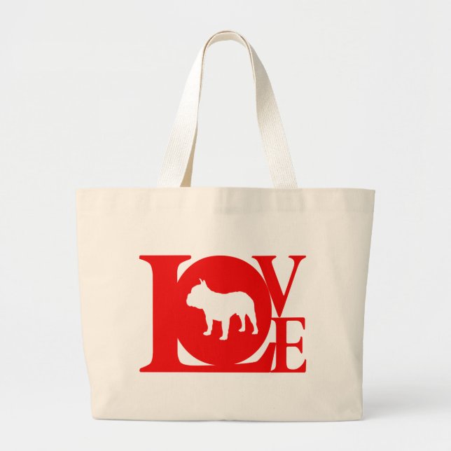 Bolsa Tote Grande Buldogue francês (Frente)
